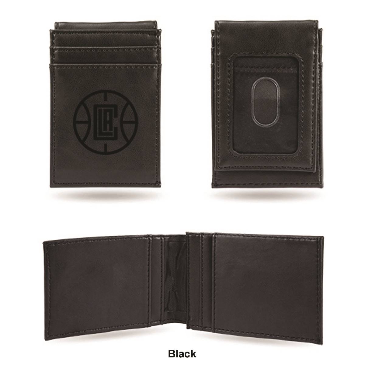 Mens NBA Los Angeles Clippers Faux Leather Front Pocket Wallet