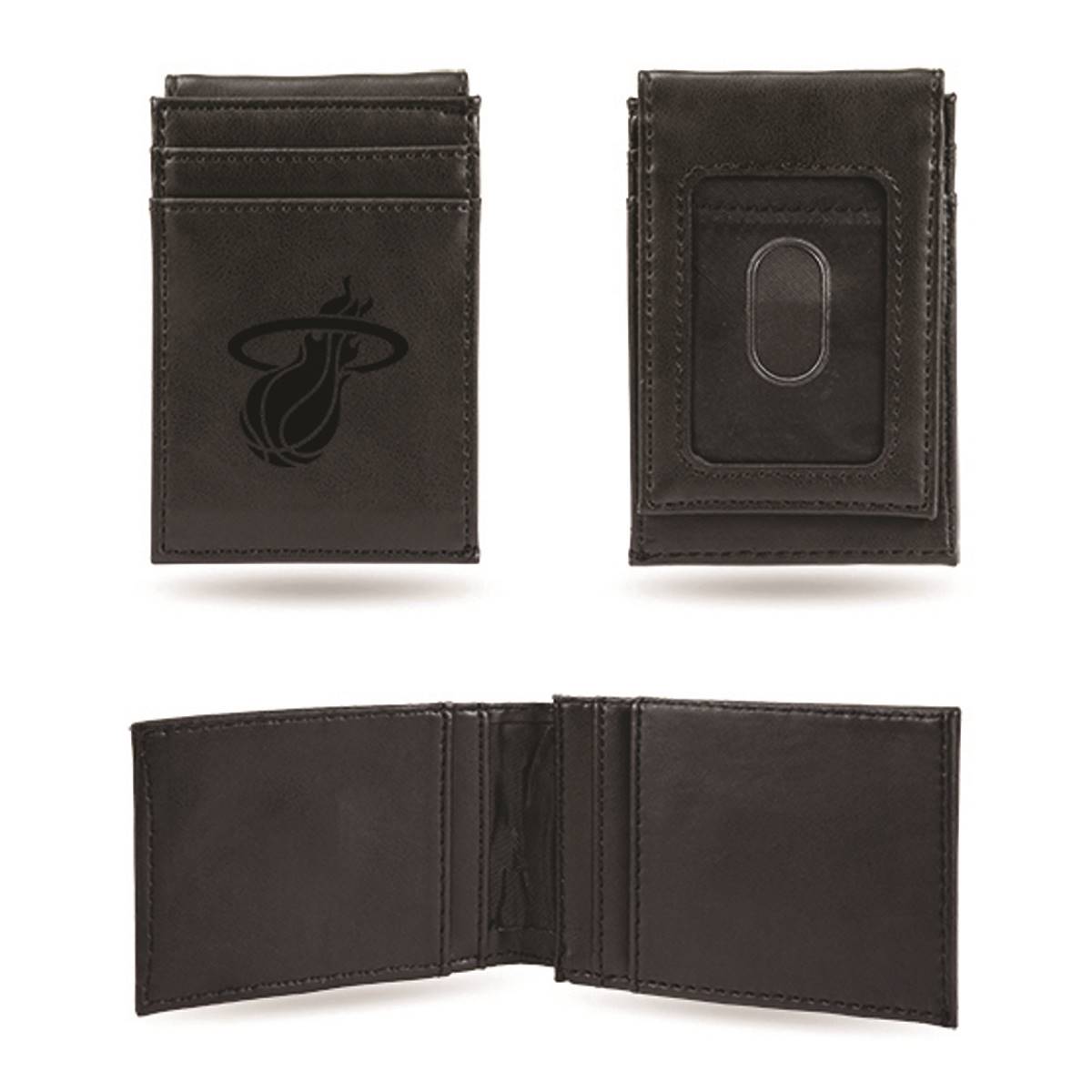 Mens NBA Miami Heat Faux Leather Front Pocket Wallet