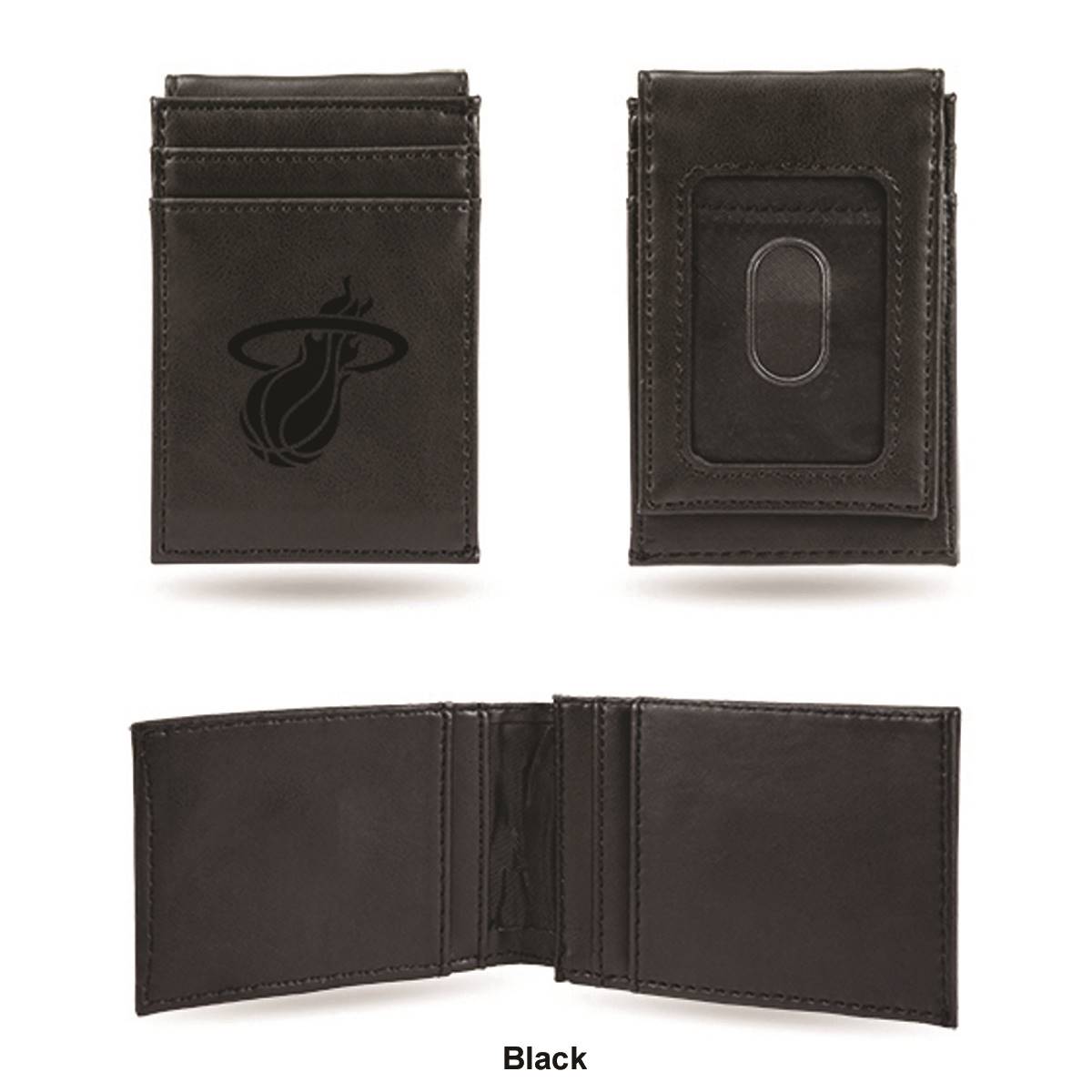 Mens NBA Miami Heat Faux Leather Front Pocket Wallet