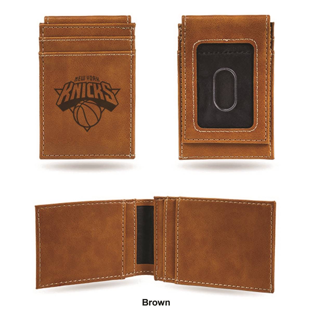 Mens NBA New York Knicks Faux Leather Front Pocket Wallet