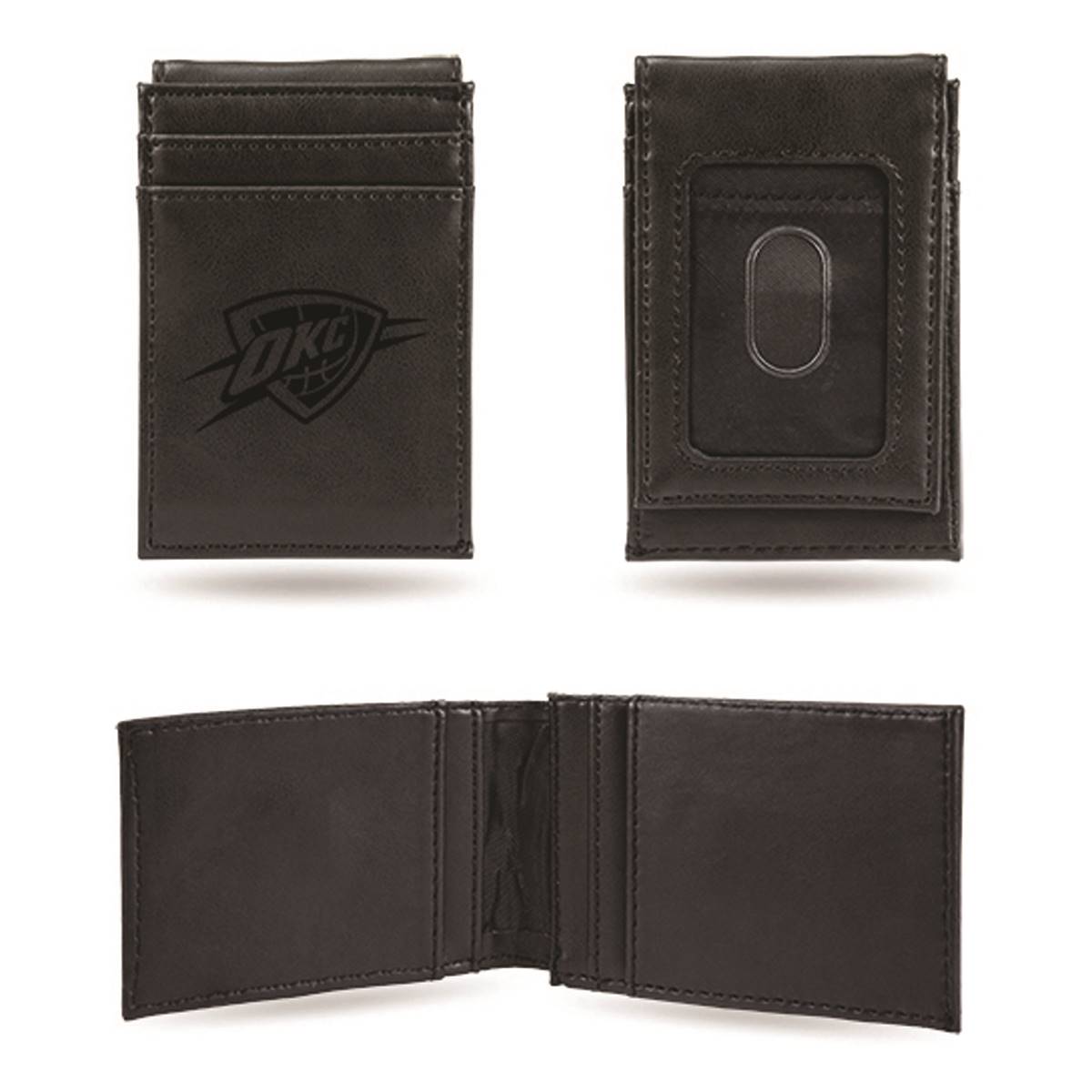 Mens NBA Oklahoma City Thunder Faux Leather Front Pocket Wallet