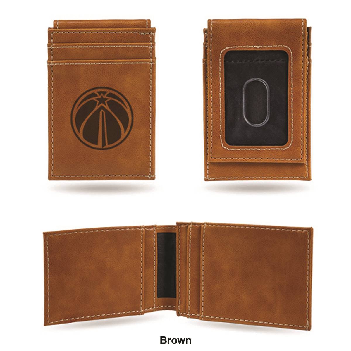 Mens NBA Washington Wizards Faux Leather Front Pocket Wallet