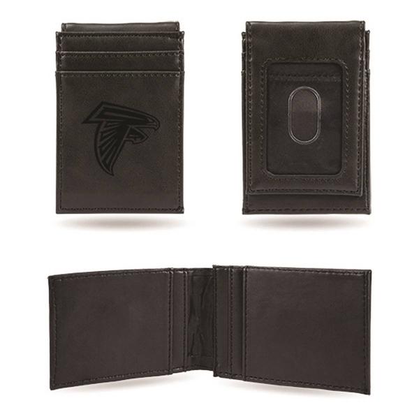 Mens NFL Atlanta Falcons Faux Leather Front Pocket Wallet