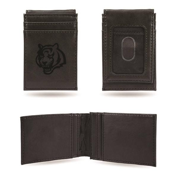 Mens NFL Cincinnati Bengals Faux Leather Front Pocket Wallet