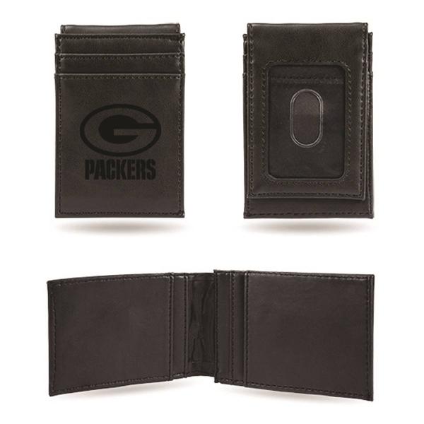 Mens NFL Green Bay Packers Faux Leather Front Pocket Wallet