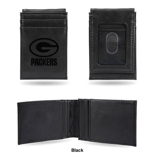 Mens NFL Green Bay Packers Faux Leather Front Pocket Wallet alternate view