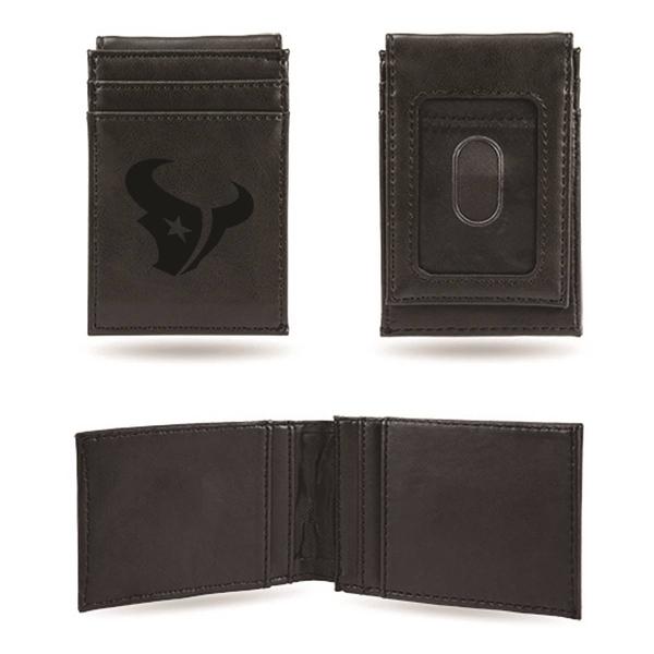 Mens NFL Houston Texans Faux Leather Front Pocket Wallet