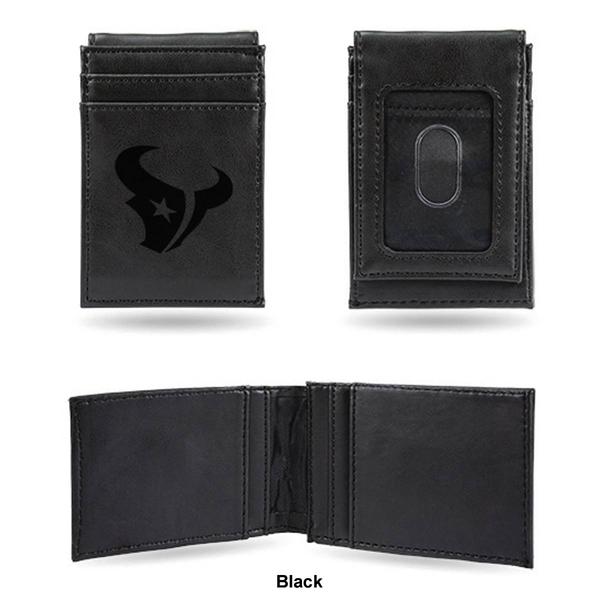Mens NFL Houston Texans Faux Leather Front Pocket Wallet alternate view