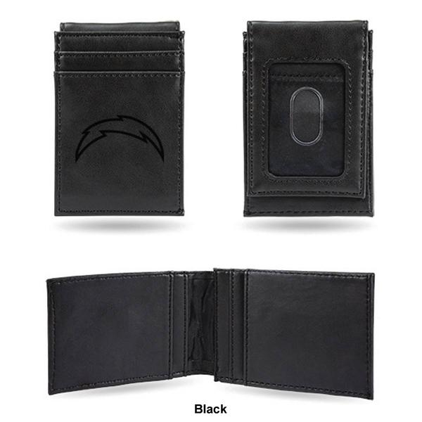 Mens NFL Los Angeles Chargers Faux Leather Front Pocket Wallet alternate view