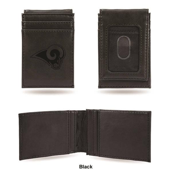 Mens NFL Los Angeles Rams Faux Leather Front Pocket Wallet alternate view