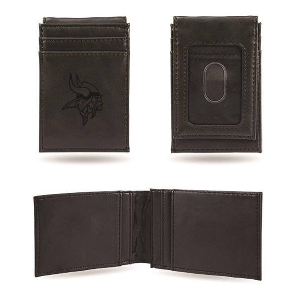 Mens NFL Minnesota Vikings Faux Leather Front Pocket Wallet