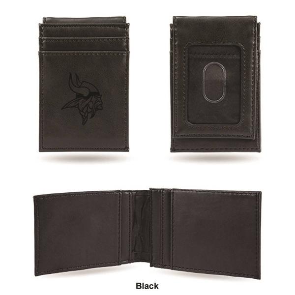 Mens NFL Minnesota Vikings Faux Leather Front Pocket Wallet alternate view