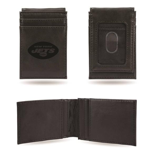 Mens NFL New York Jets Faux Leather Front Pocket Wallet