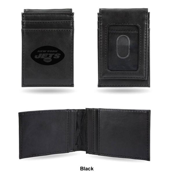 Mens NFL New York Jets Faux Leather Front Pocket Wallet alternate view
