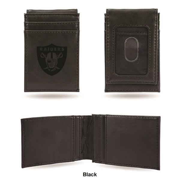 Mens NFL Las Vegas Raiders Faux Leather Front Pocket Wallet alternate view