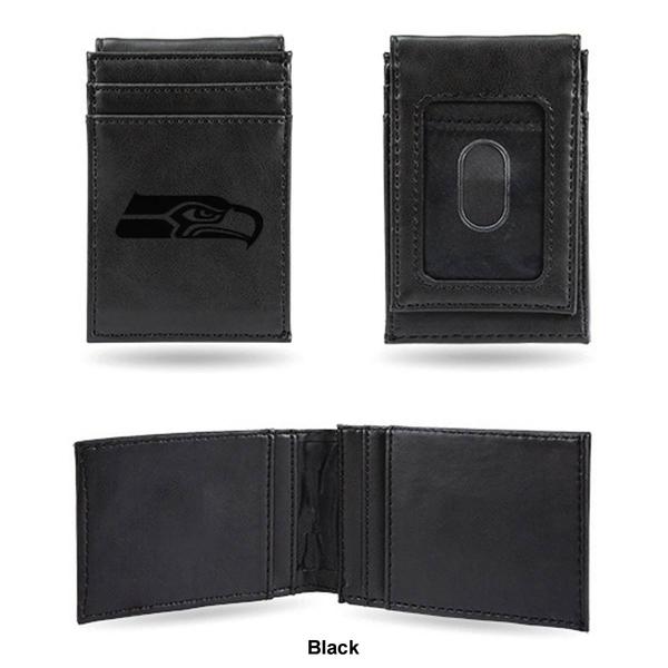 Mens NFL Seattle Seahawks Faux Leather Front Pocket Wallet alternate view