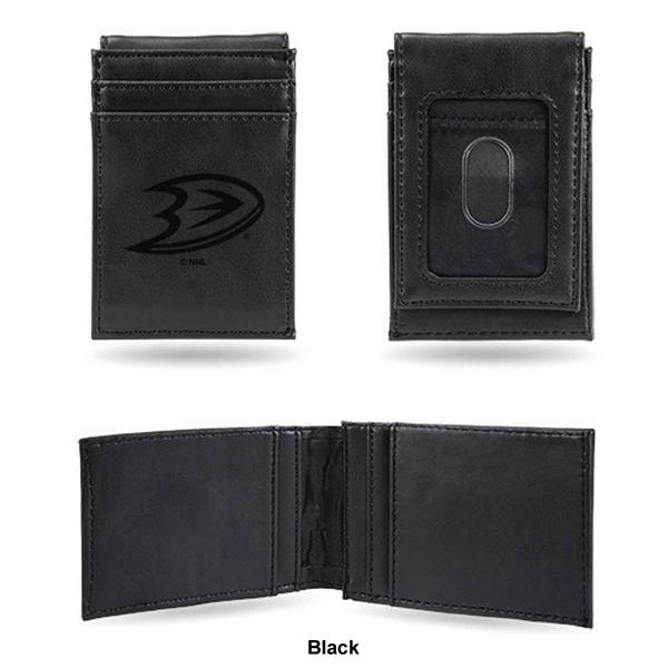 Mens NHL Anaheim Ducks Faux Leather Front Pocket Wallet alternate view