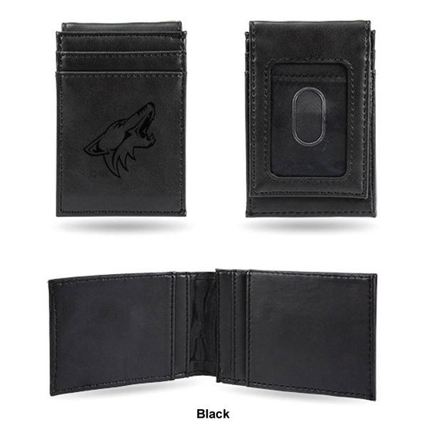 Mens NHL Arizona Coyotes Faux Leather Front Pocket Wallet alternate view