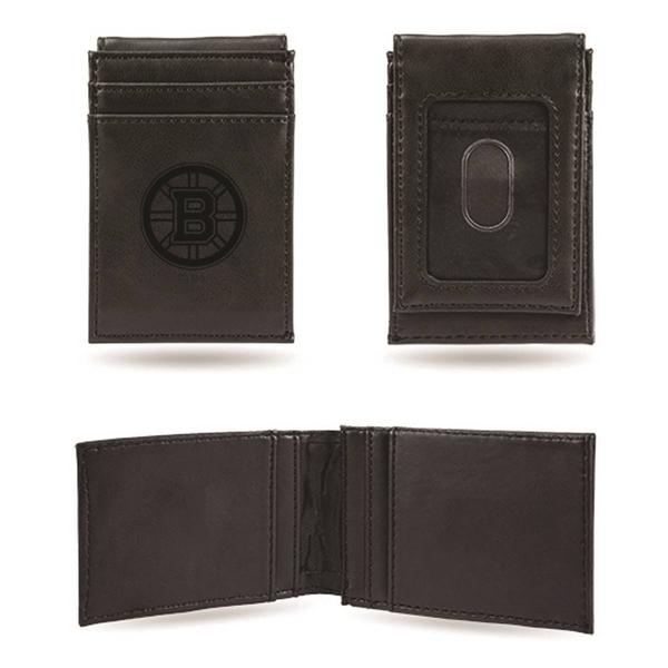 Mens NHL Boston Bruins Faux Leather Front Pocket Wallet