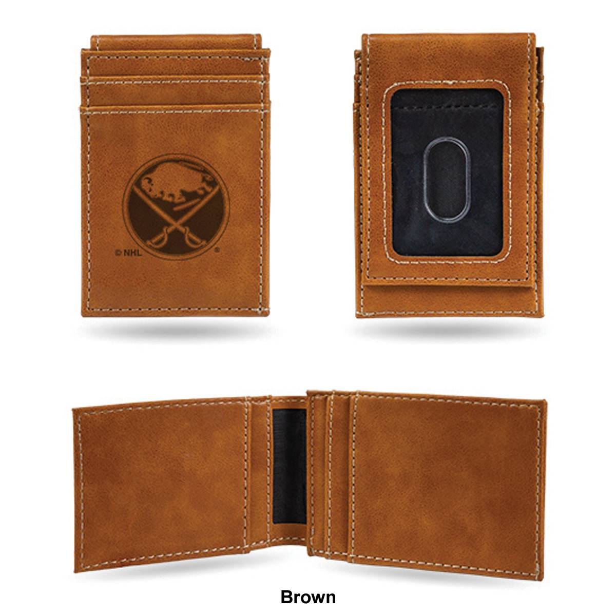 Mens NHL Buffalo Sabres Faux Leather Front Pocket Wallet