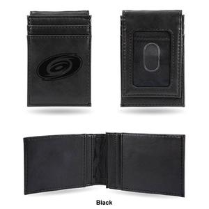 Mens NHL Carolina Hurricanes Faux Leather Front Pocket Wallet alternate view
