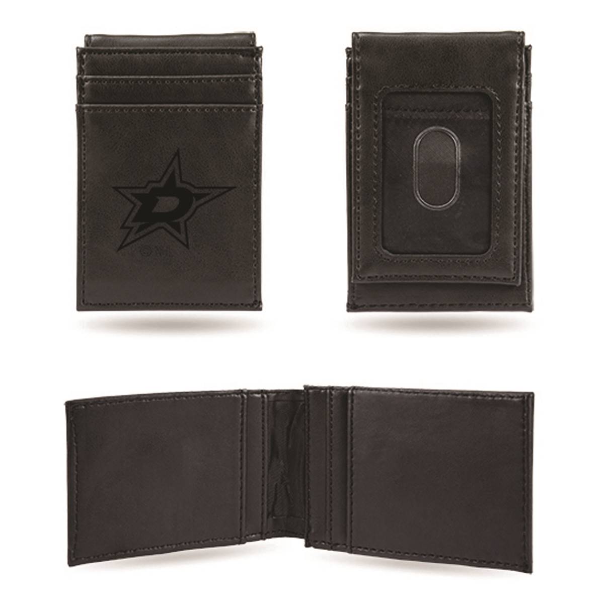 Mens NHL Dallas Stars Faux Leather Front Pocket Wallet