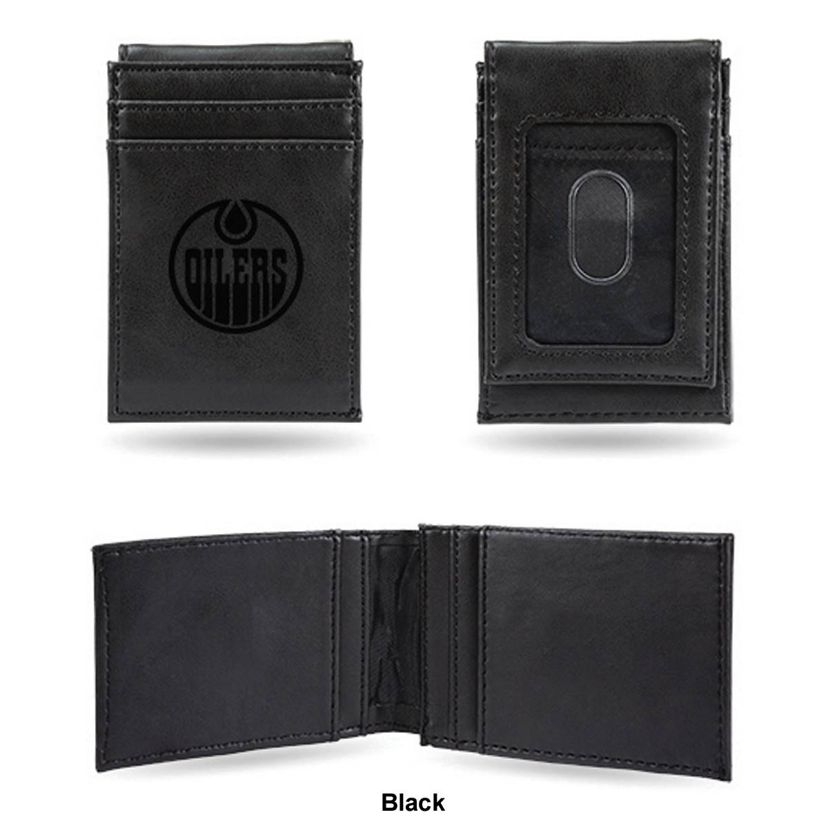 Mens NHL Edmonton Oilers Faux Leather Front Pocket Wallet