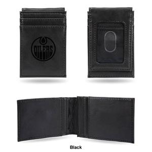 Mens NHL Edmonton Oilers Faux Leather Front Pocket Wallet alternate view