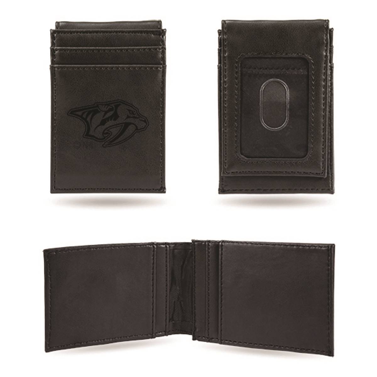 Mens NHL Nashville Predators Faux Leather Front Pocket Wallet