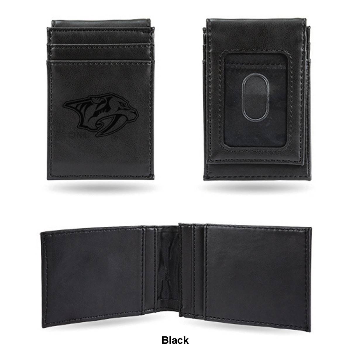 Mens NHL Nashville Predators Faux Leather Front Pocket Wallet