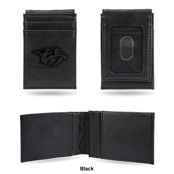 Mens NHL Nashville Predators Faux Leather Front Pocket Wallet alternate view