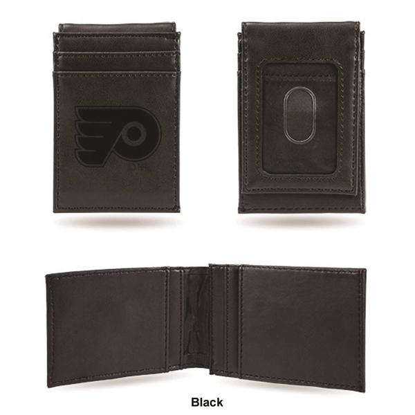 Mens NHL Philadelphia Flyers Faux Leather Front Pocket Wallet alternate view