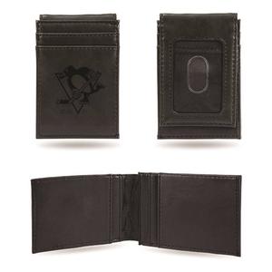 Mens NHL Pittsburgh Penguins Faux Leather Front Pocket Wallet
