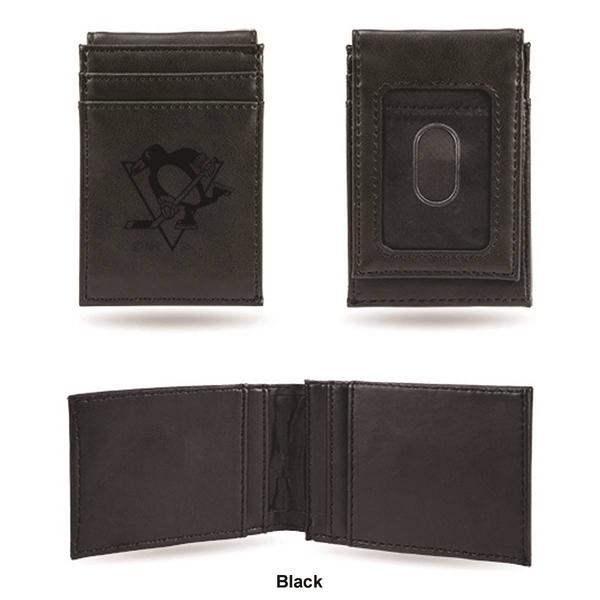 Mens NHL Pittsburgh Penguins Faux Leather Front Pocket Wallet alternate view