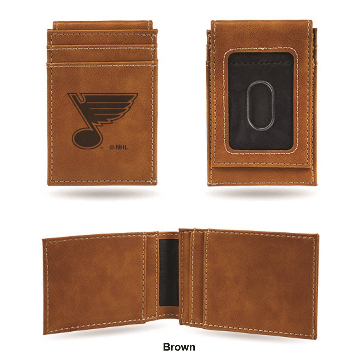 Mens NHL St. Louis Blues Faux Leather Front Pocket Wallet