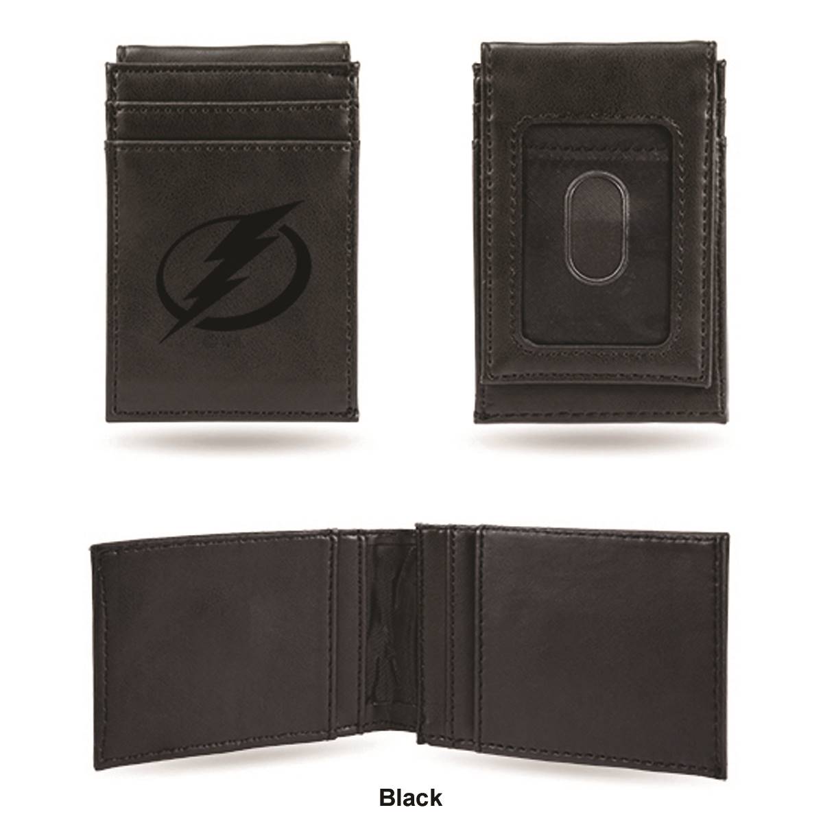 Mens NHL Tampa Bay Lightning Faux Leather Front Pocket Wallet