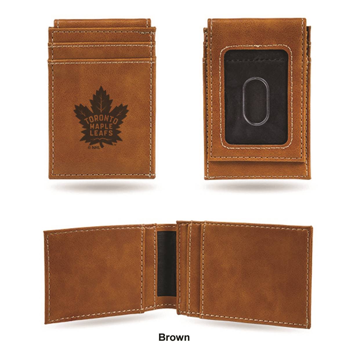 Mens NHL Toronto Maple Leafs Faux Leather Front Pocket Wallet