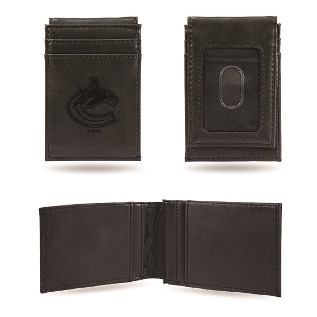 Mens NHL Vancouver Canucks Faux Leather Front Pocket Wallet