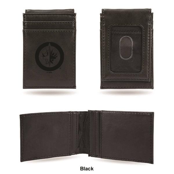 Mens NHL Winnipeg Jets Faux Leather Front Pocket Wallet alternate view