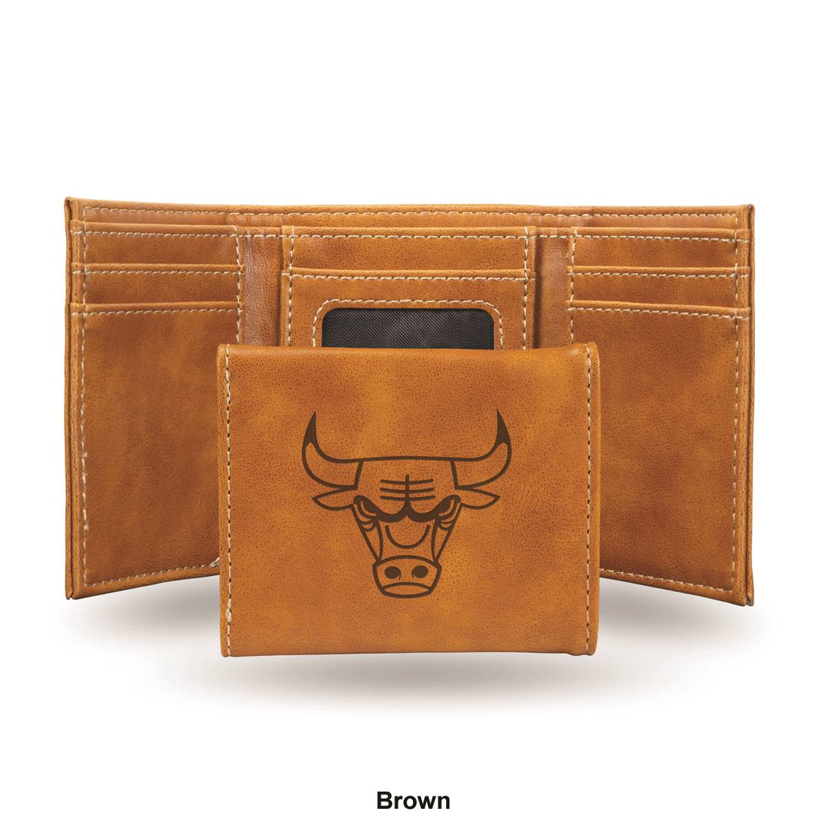 Mens NBA Chicago Bulls Faux Leather Trifold Wallet