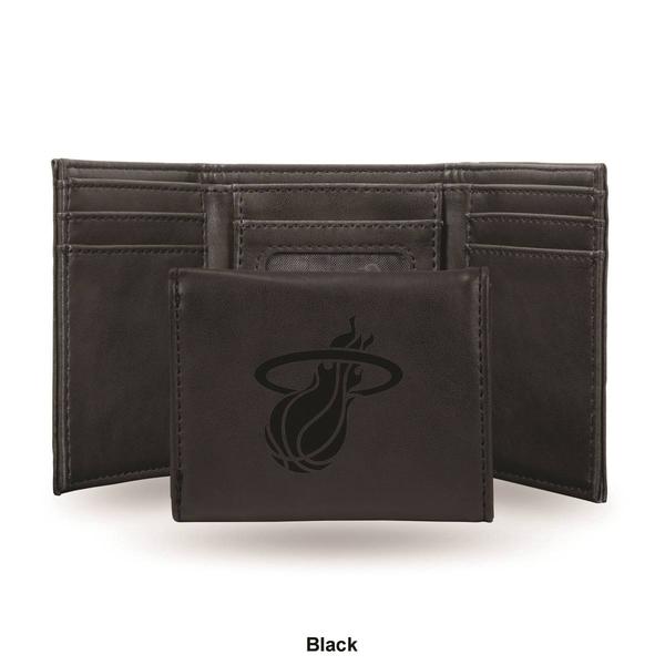 Mens NBA Miami Heat Faux Leather Trifold Wallet alternate view