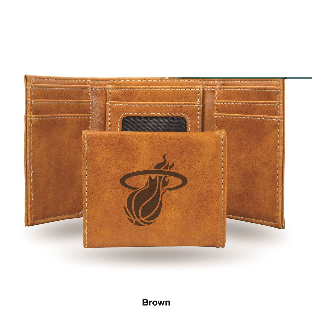 Mens NBA Miami Heat Faux Leather Trifold Wallet