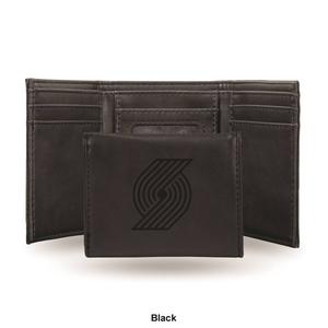 Mens NBA Portland Trail Blazers Faux Leather Trifold Wallet alternate view