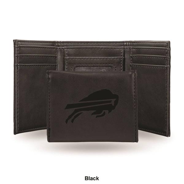 Mens NFL Carolina Panthers Faux Leather Trifold Wallet alternate view