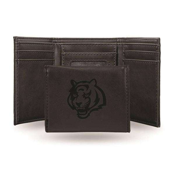 Mens NFL Cincinnati Bengals Faux Leather Trifold Wallet