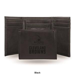 Mens NFL Cleveland Browns Faux Leather Trifold Wallet alternate view