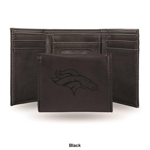 Mens NFL Denver Broncos Faux Leather Trifold Wallet alternate view