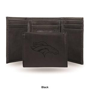 Mens NFL Denver Broncos Faux Leather Trifold Wallet alternate view