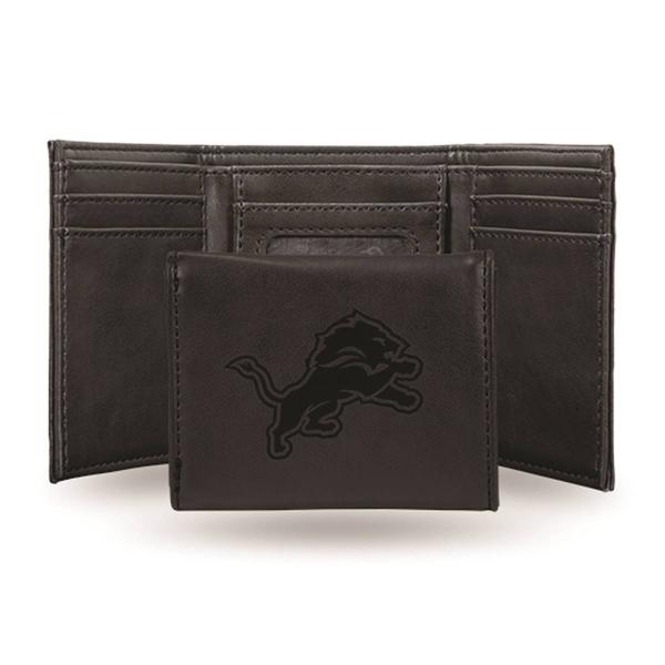 Mens NFL Detroit Lions Faux Leather Trifold Wallet