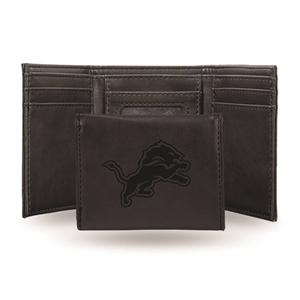 Mens NFL Detroit Lions Faux Leather Trifold Wallet